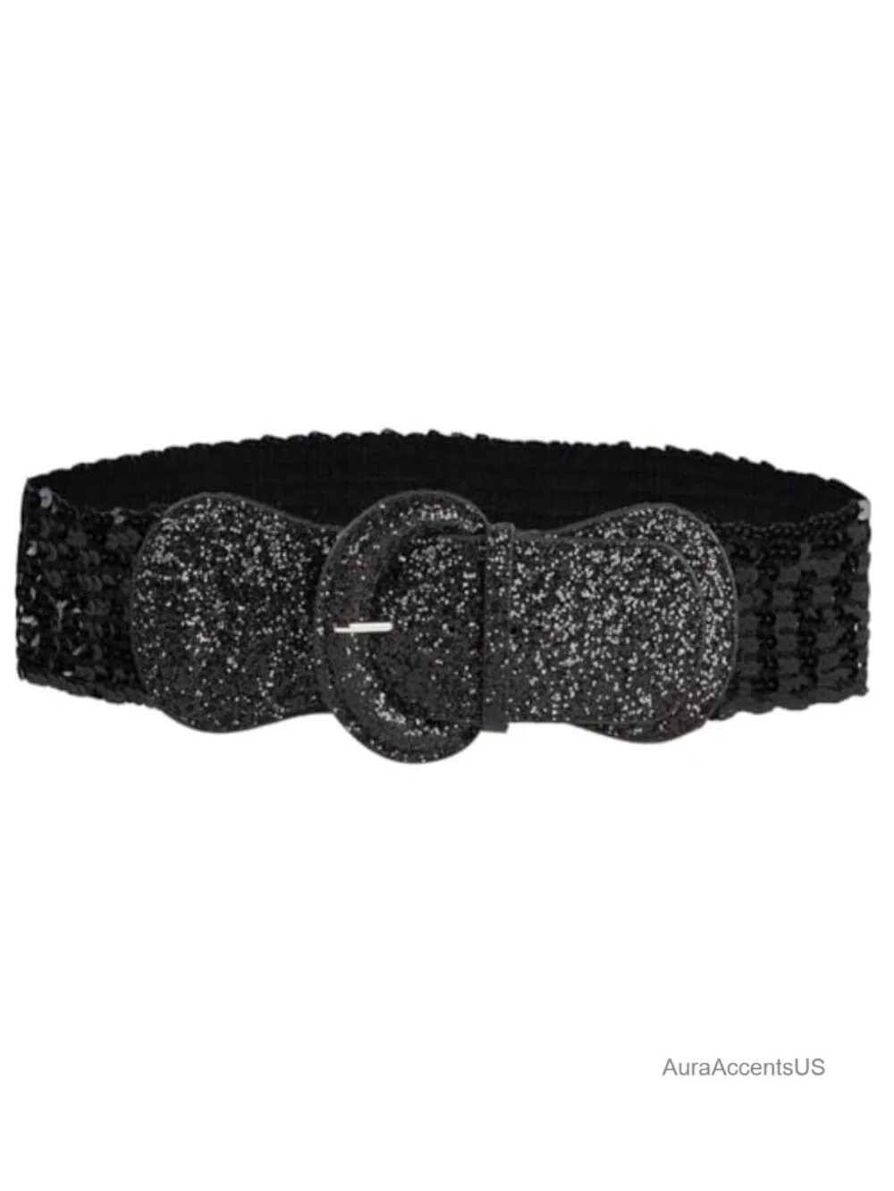 Stretchy Sequin Elastic Wide High Waist Cinch Belt Corset Chunky Belt for Dress